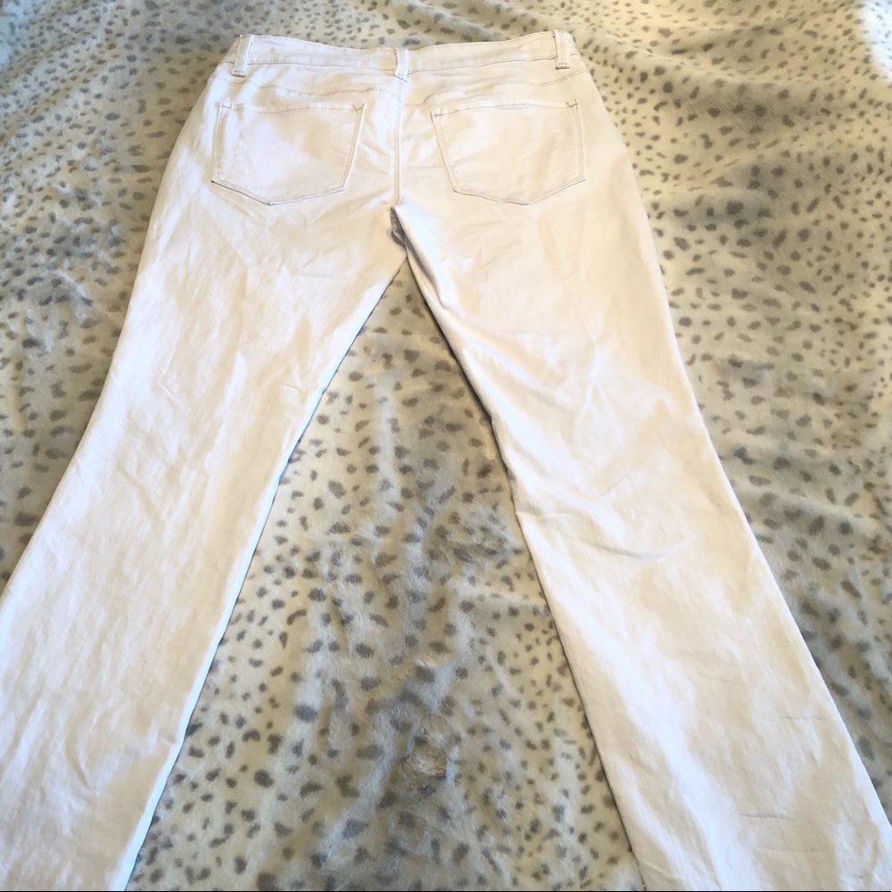 Ann Taylor Straight White Jeans - Picture 3 of 6